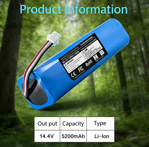 For XiaoMi Lydsto R1 Viomi S9 Roidmi Eve Plus Robot Vacuum Battery 14.4V 7800mAh/9800mAh, Rechargeab