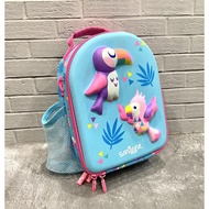 Smiggle Double Decker Lunch Box Backpack original (Preloved) Tas Thermal Lunch Bag - Birds