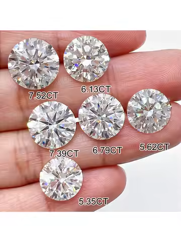 Mishang Jewelry IGI Certificate Round Brilliant Lab Grown Diamonds 2ct 3ct 4ct 4.5ct 5ct 6ct Lab Cre