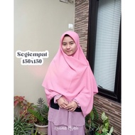 [HUSNA COLLECTION] Plain Wolfis Square Khimar 150 CM Square Hijab/ Plain Hijab/