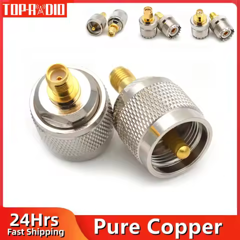 1PC SMA Female Jack to UHF PL 259 Male PL259 SO239 RF Adapter Coax Coaxial Connector Straight Copper