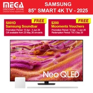 SAMSUNG QA85QN90FAKXXS 85" NEO QLED 4K QN90F SMART TV- Free WMT | Free S800D & $200 Mooments Redeem 