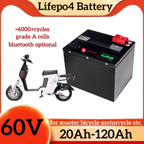 GTK 60V 20Ah Battery 30Ah 40Ah 50Ah 60Ah 70Ah 80Ah 100Ah 120Ah Lithium Lifepo4 Battery for 1000W 150