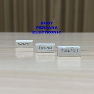 ZL99 RESISTOR 5 WATT 5W 4.7OHM 4.7 OHM Ω 4.7R 4R7