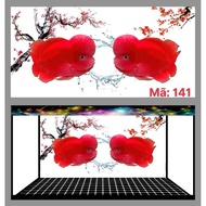 3D Painting Aquarium Stickers Fish Tank Stickers Arhat Fish Red Monkey, Arhat King KamFa Fish Comes 