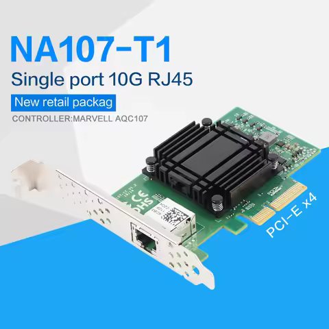 Marvell AQC107 chipset PCI-E X4 Single Port Lan card 1G, 2,5G, 5G,10G, Network Adapter