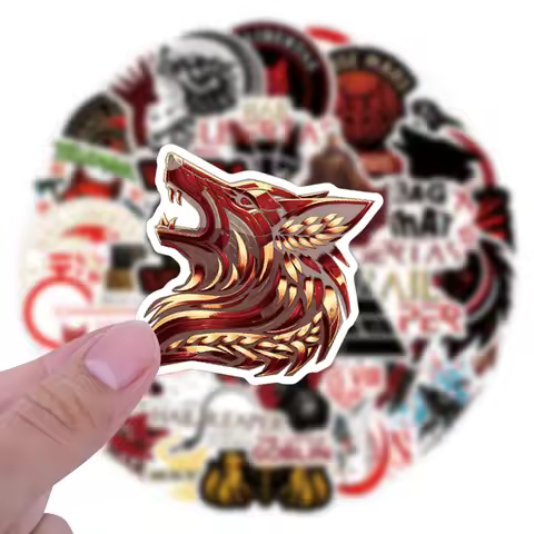 52Pcs Red Rising Stickers Science Fiction/Dystopian Series Novels Aesthetics Book Sticker Pack Water