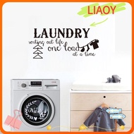 LIAOY Laundry Room Decal Art Apartment Removable Symbol Ornaments Washing|Washer Dryer Sign