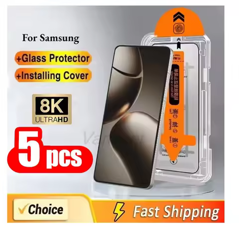1-5PCS Dust Free Screen Protector For Samsung S25 Ultra S24 Ultra S25 S23 FE S24 S22 S20 FE A73 5G A