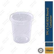 TPC-8 Toli 8OZ Round Container 100pcs/set