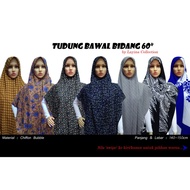Tudung Bawal Corak Bidang 60 Bidang Besar | Chiffon Bubble