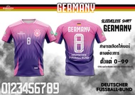 เสื้อกีฬาพิมพ์ลาย ทีมชาติ เยอรมัน สีชมพู ยูโร 2024 Germany