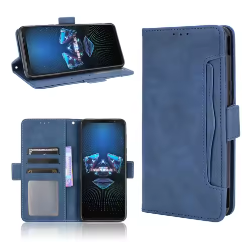 For Asus ROG Phone 5 Case Premium Leather Wallet Leather Flip Multi-card slot Cover For Asus ROG ZS6