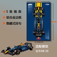 Wall-Mounted Display Board Photo Frame for Lego 42207 Ferrari SF24 Red Bull 42206 F1 Formula Buildin