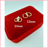 ✧ ◄ 10K Gold Loop earrings. Hypo and Non Tarnish. Long lasting.