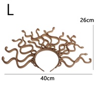 Bando Medussa Medusa Tanduk Aksesoris Rambut Halloween Headband Cosplay Pesta Halloween Props Terbai