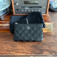 Chanel classic vintage CC logo coins bag black Wallet 經典中古復古絕版黑色香奈兒小香散子包銀包錢包零錢包卡片套鎖匙包#V179