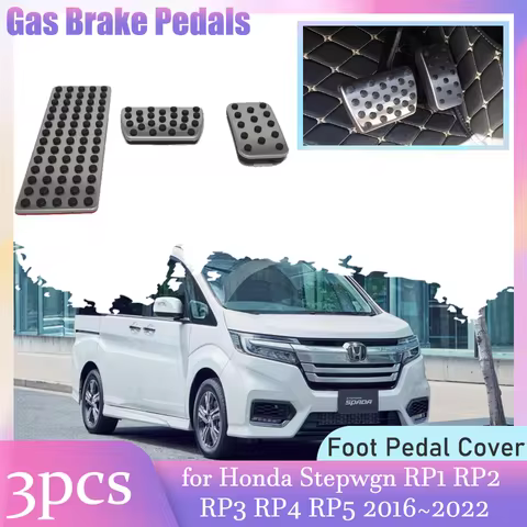 Car Gas Brake Pedals for Honda Stepwgn RP1 RP2 RP3 RP4 RP5 2016~2022 No Drilling Anti-Slip Alloy Foo