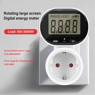 Energy Usage Three Phase Power Meter Kilowatt Hour Monitor Digital LCD Energy Meter Socket EU Power 