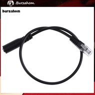 BUR_ 30cm 35mm Smartphone Headset to RJ9 Plug Converter Adapter Cable for Telephone