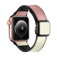 สายนาฬิกาข้อมือหนัง หัวเข็มขัดแม่เหล็ก สําหรับ Apple Watch Ultra 3 2 49 มม. 45 มม. 41 มม. iWatch Ser
