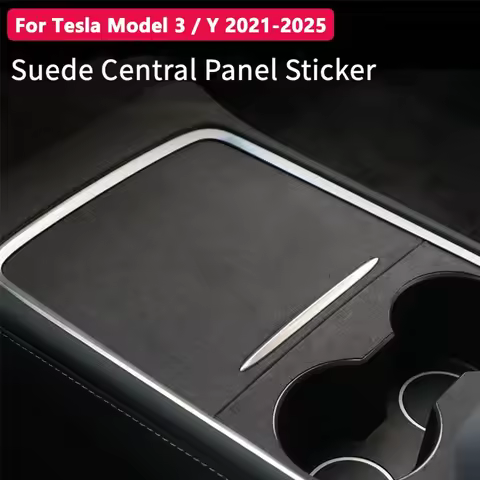 Suede Central Control Panel Sticker for Tesla Model 3 Y Model 3 Highland Model Y Juniper Console Pro