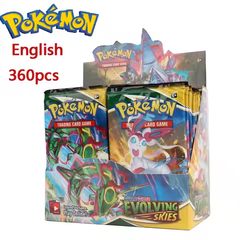 360pcs English Pokémon TCG: Sword shield Evolving skies Booster Box Pokemon trade card 36 Pack Box