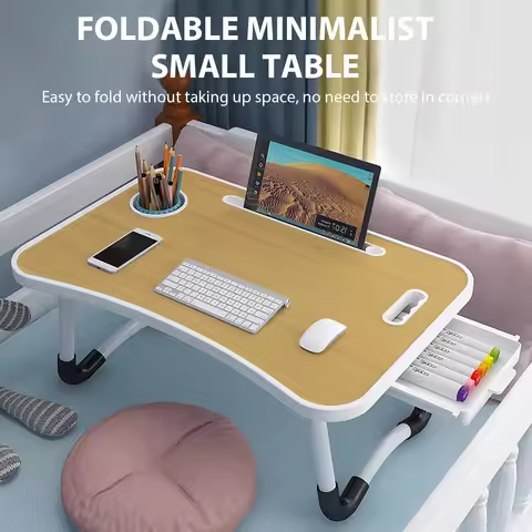 Home Folding Laptop Desk for Bed & Sofa Laptop Bed Tray Table Desk Portable Lap Desk for Study and R
