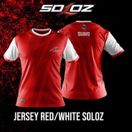 Soloz Red White Jersey t shirt