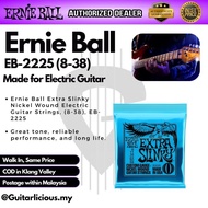 Ernie Ball 2225 Extra Slinky Nickel Wound Electric Guitar String - Blue (008-038) (EBGDAE) 6 strings