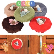 SUSANS Door Knob Decorative Covers, Velvet Cloth Anti-Slip Door Handle Covers,  Design Anti-Static S