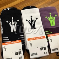 [UD7] 361 361 Degree Joker 1 Jokic 2nd Generation Basketball Socks Thick Black Purple White