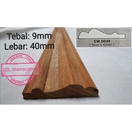 Wainscoting /Wall Moulding /Nyatoh Kayu/Chair Rail,Border（0038）