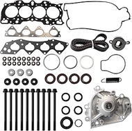 HS26159PT Head Gasket Bolt Set with Timing Belt Kit with Water Pump Fit for Honda CR-V CRV 1997-2001