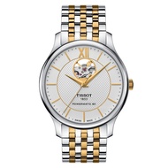 Tissot tradition Powermatic 80 auto range silver gold t0639072203800 men's watches