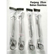 2 pcs Penahan jendela STAINLESS 25CM merk GENZO / Hak angin jendela penyangga jendela stainless Asli