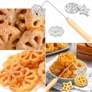 GO Auto-Bunuelos Mold with Handle Metal Bunuelos Cookie Maker Mold Detachable Rosette Rosette Iron M