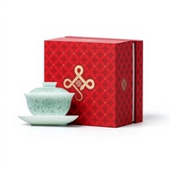 Ctea Potamic Gaiwan Tea Set Embossed Porcelain Chinese Gongfu Tea Set Sancai Covered Bowl Home Tea C