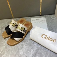 Chloe Cross Weave Goodyear Chunky Heel Slippers Casual Outdoor Women's Shoes 137
