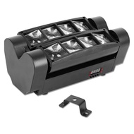 Mini Spider Light 8x3W RGBW LED Stage Beam Moving Lamp DJ Disco Nightclub Dance Wedding Bar Holiday