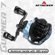 ส่งฟรี รอกหยดน้ำ ตกปลา ATTACKER GUNNER 7 รอบ 7.5 บอดี้กราไฟต์คุณภาพสูง น็อปดำ-แดง อุปกรณ์ตกปลา มีอะไ