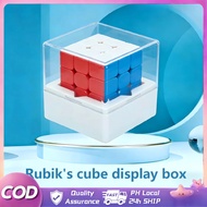2x2 3x3 Magic Cube Transparent Storage Box, Dustproof Display Case Cube Accessory