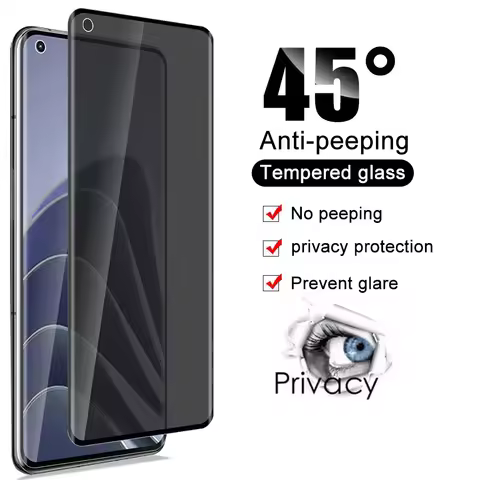 Full Cover Anti-Peeping Tempered Glass For Oneplus 7 8 9 7T 10 Pro 8T 9R Privacy Screen Protector on