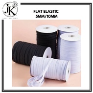 Elastic Kosong 5mm | Getah Elastik Kosong 10mm | Elastic Band | Getah Elastik Kain( White/Black) | 1