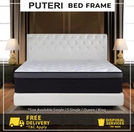 [FREE GIFT 1 X RM99 T-SHIRT]  [FREE SHIPPING] Leather Bedframe - Wonderland Series Puteri Model Divan Swiss Foundation / King Size / Queen Size / Katil / Katil Queen Bed Frame