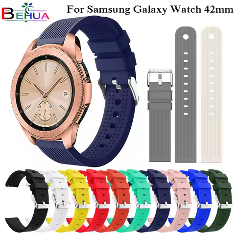 20mm Soft Silicone Watch Band for samsung Gear Sport S4 S2 Replacement Smart Watch Wristband For Sam