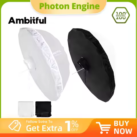 AMBITFUL 105cm 130cm 160cm Umbrella Diffuser White Transparent Black Reflector Parabolic Umbrella Co