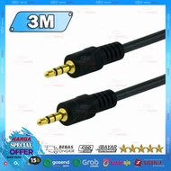 300cm / 3M Meter AUX Audio Cable - Male to Male | GOLD Plated High Quality!!