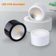 Surface Mounted LED Downlight 5W 7W 10W 12W 15w 18w LED Kitchen Bathroom Dimmable LED COB Downlight White/Black Aluminum Indoor Lighting 220v