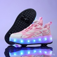 Heelys Girls' Glowing Shoes USB Charging led Light-up Shoes Adult Roller Shoes